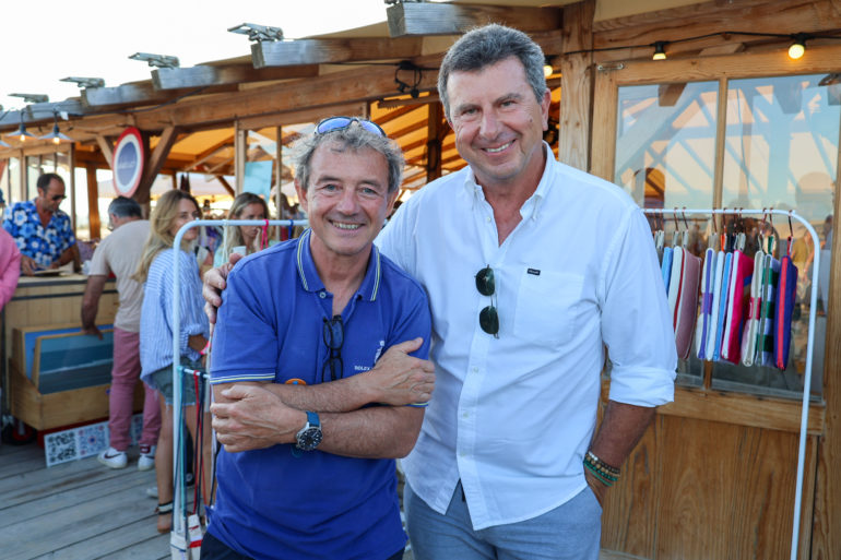 François-Xavier Mahon, le directeur de l'Institut Bergonié, avec le fidèle soutien de l'animateur Pascal Bataille. ©JC Lauchas