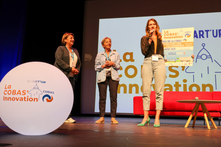 Elle gagne le prix COBAS ; c'est l'entreprise La conciergerie des étoiles ©JC Lauchas